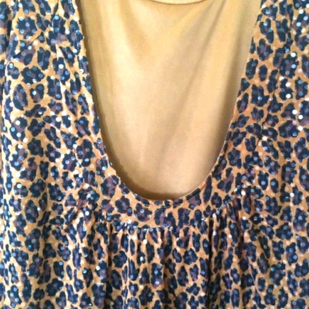 Express Sequined  Animal Print Tank Dress - Picture 7 of 11